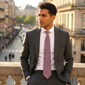 Neiman Marcus Silk Tie Burgundy and Aqua Medallion Pattern Handmade in Italy